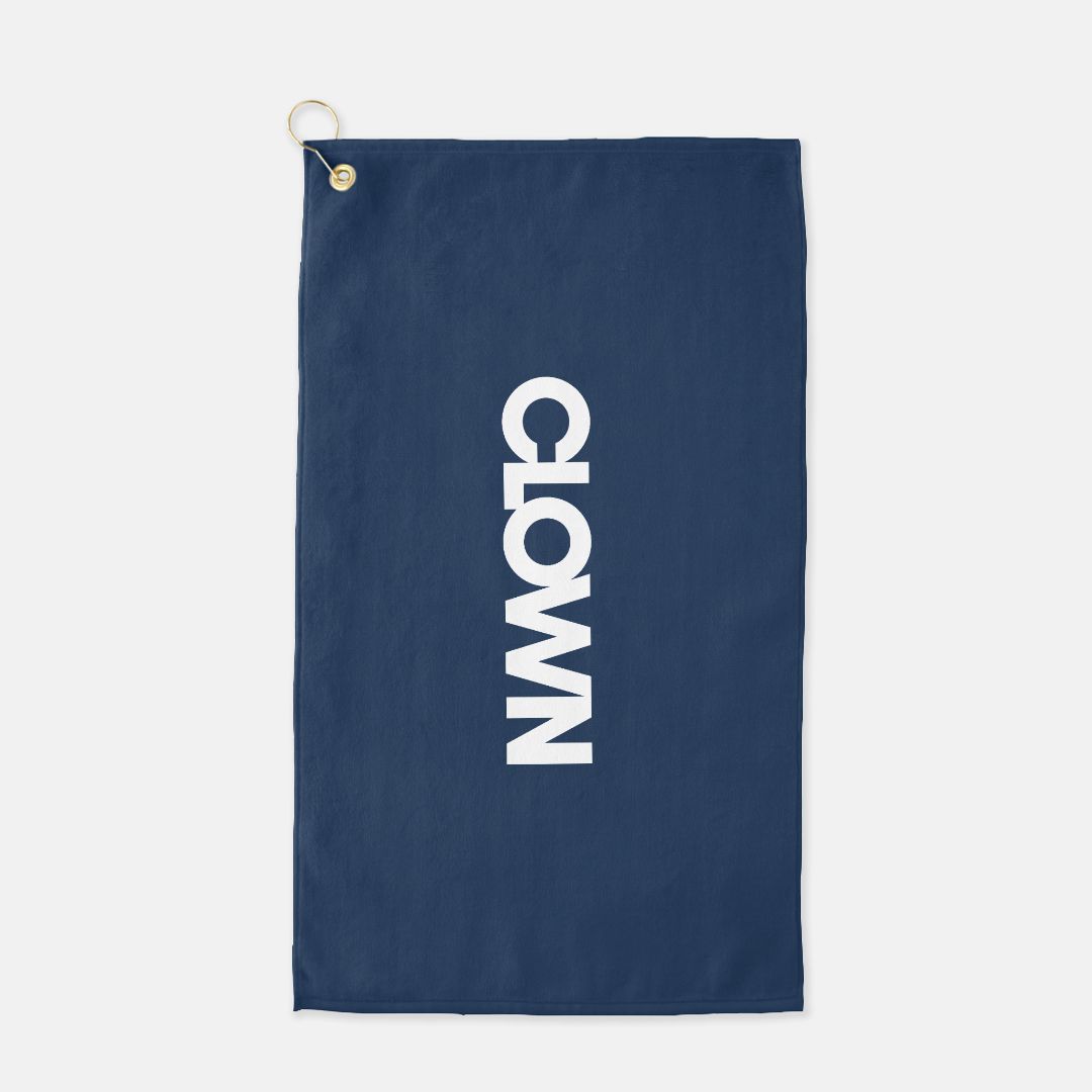 Clown Golf Towel Navy