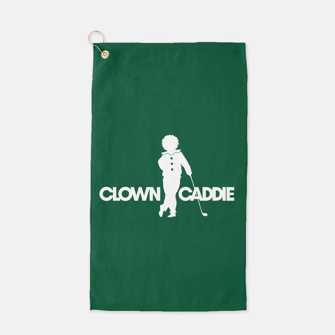 Clown Caddie Golf Towel Green